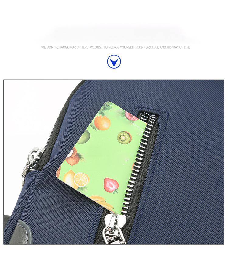 None Decoration Men's Messenger Bag with USB Charging and Multifunctional Design
