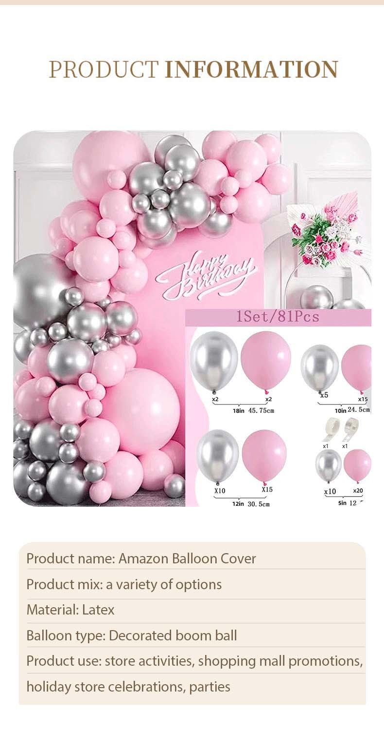 Pink Blue Latex Balloon Arch Kit Set Wedding Birthday Party Decoration Balloons Set