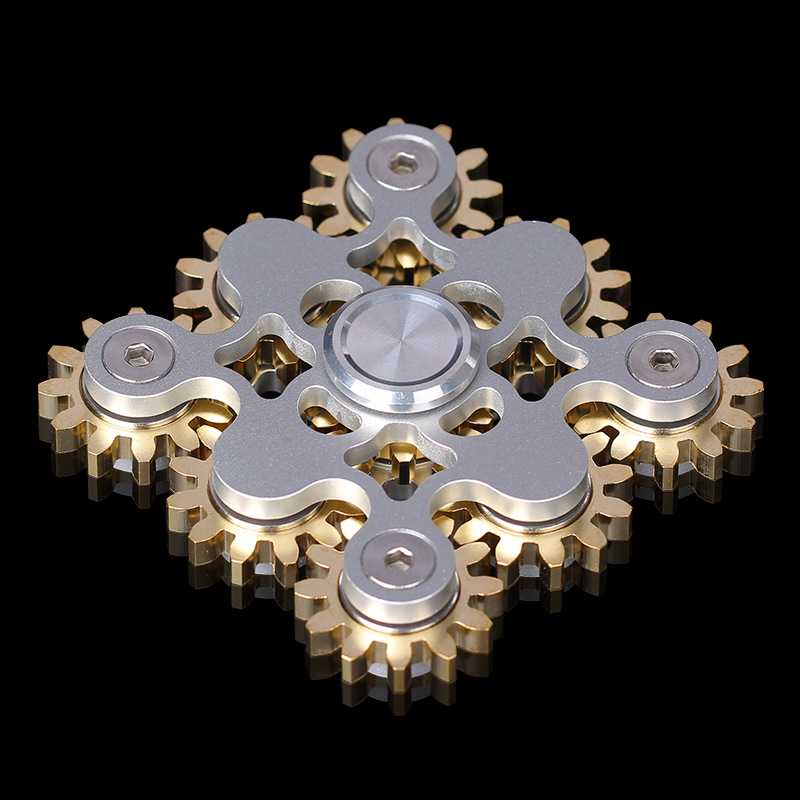 Plastic Metal Nine Tooth Linkage Finger Tip Gyroscope Hand Spinner for Unisex EDC Toy