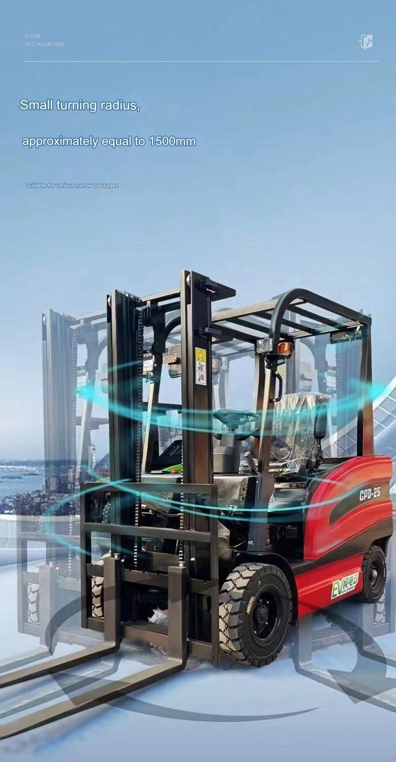2 Ton 4 Wheel Counterbalance Forklift 48V With Long Battery Life
