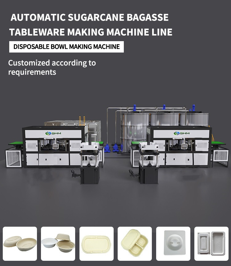 Automatic Pulp Molded Tableware Machine / Pulp Moulding Machine Manufacturers