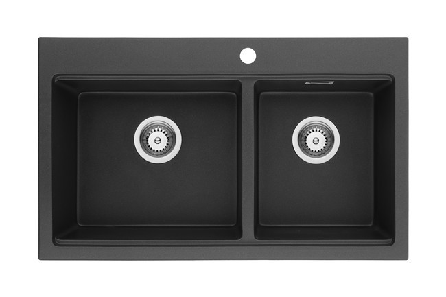 31 Inch 60/40 Double Bowl Drop-in Granite/Quartz Composite/Acrylic Resins Sink