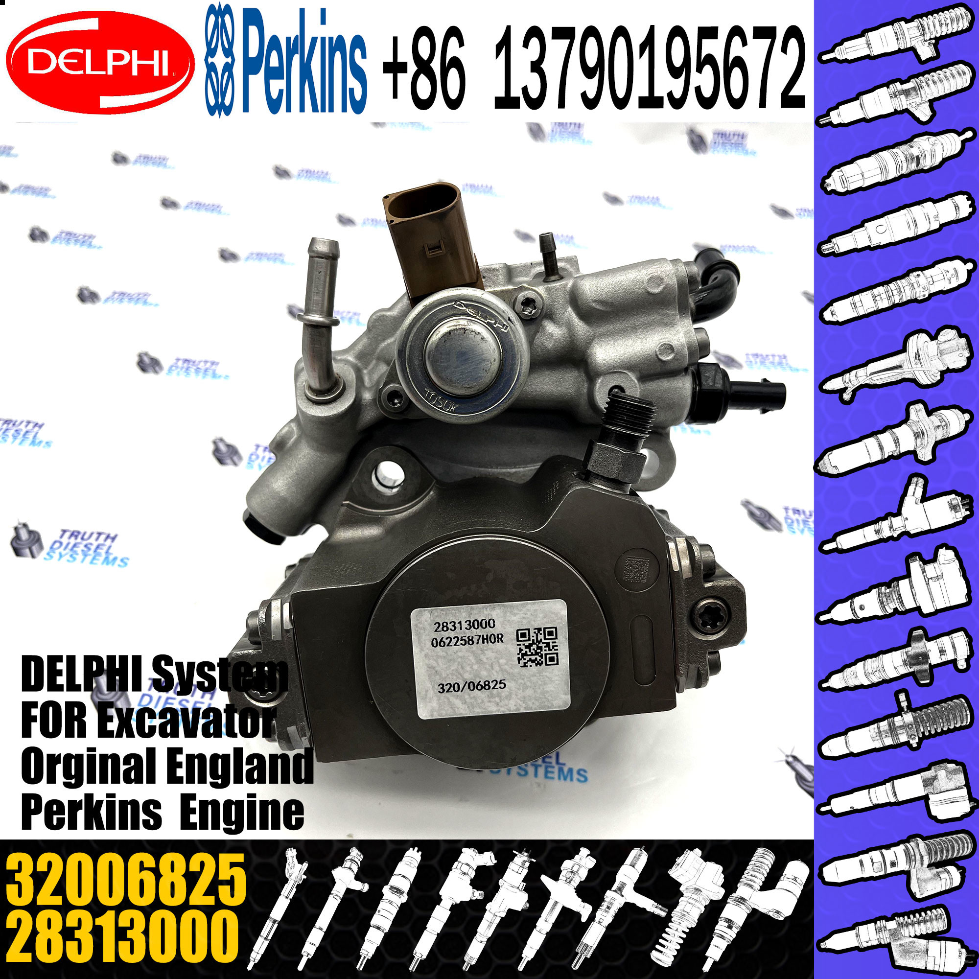 Genuine New Diesel Common Rail Fuel Pump 28313000 JCB T4 320/06825 32006825