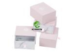 High End Exquisite Cardboard Jewelry Gift Boxes Biodegradable Light Pink Color