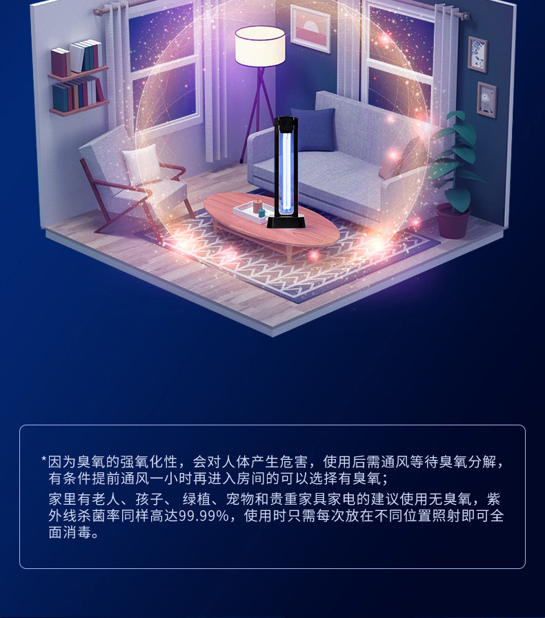 Invisible Bed Bugs Killer UVC Lights 69w For 60 Square Meters Rooms