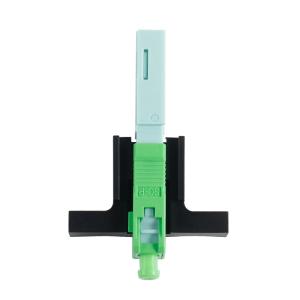 China Green 0.3mm CATV SC APC Fiber Optic Fast Connector High Return Loss wholesale
