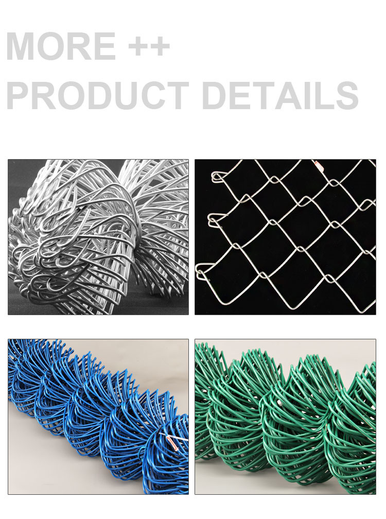 Easy Install Pvc Coated Chain Link Mesh Fence Uniform Mesh Size 50*50 Or 60*60mm