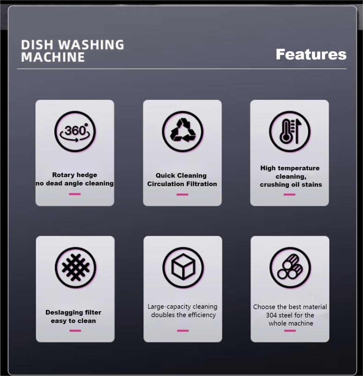 380V / 3P Automatic Dishwasher Machine Commercial Flight Type Dishwasher