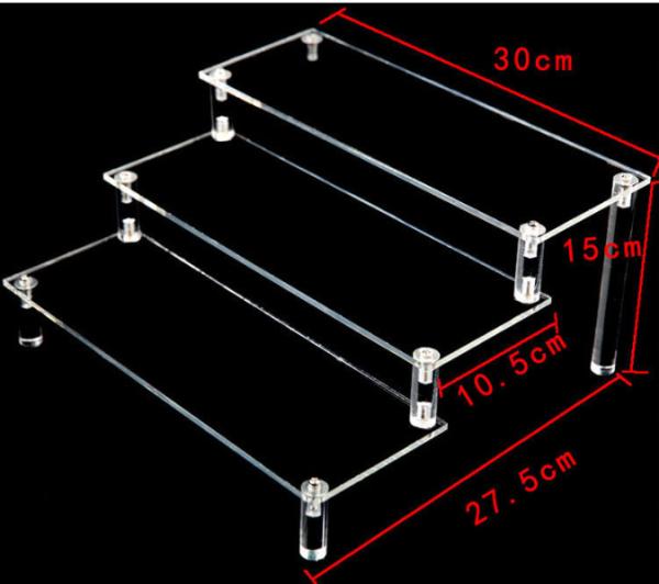 Desktop 3 Layers Acrylic Jewellery Display Stands , Acrylic Display Rack