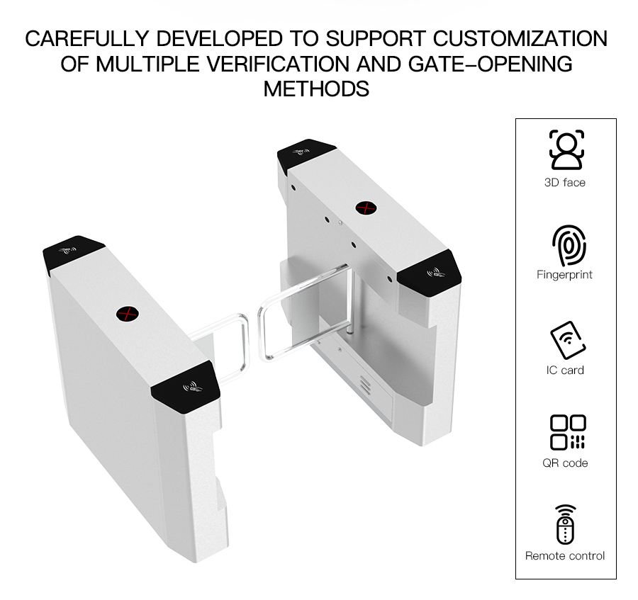 Automatic Pedestrian Barrier Entry Security Control Face Recognition Turnstile