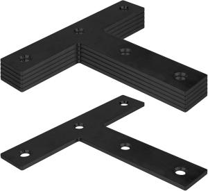 China Black Powder-Coated Right Angle Brackets For Mending Corner Repair For House Furniture Pavilion Truss Framing Made Of Steel wholesale