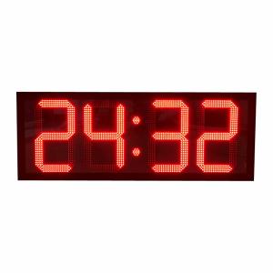 China 20 Inch Dip Type Led Digital Clock / Large Electronic Clock For Outdoor wholesale