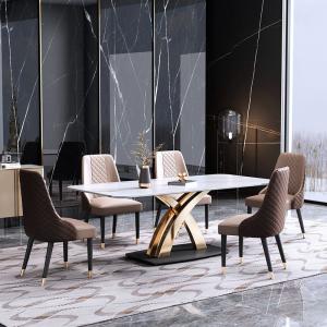 China OEM Black Dining Table Marble Onyx Modern Furniture wholesale