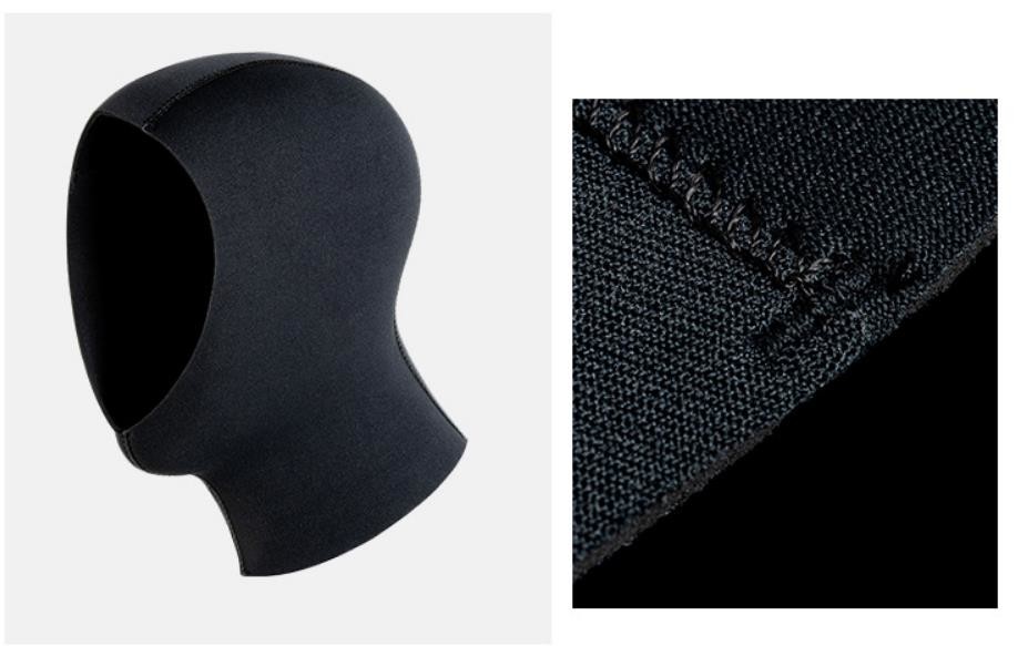 Neoprene Sponge Scuba Diving Drysuit Black Hood Thickness 3mm