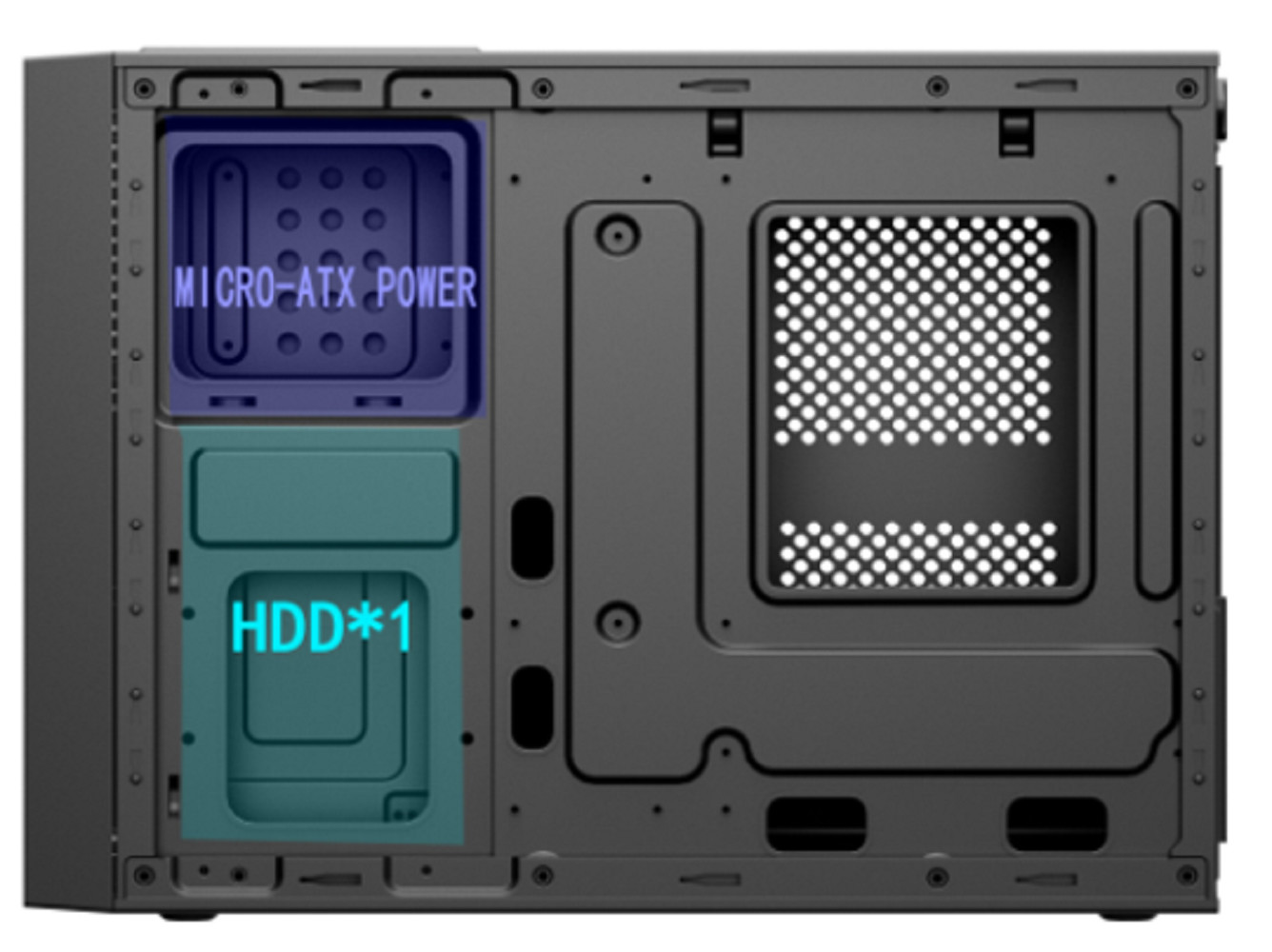 Computer Case Supports Micro ATX And ITX Featuring Strong Storage Scalability Diverse Front Interfaces 8cm Fan For Cooling