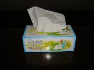 China 144 sheets Absorbent Soft Facial Tissue Paper , Box Facial Tissue 13gsm wholesale