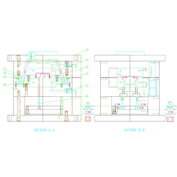 Multi Cavity ABS PC P20 Hot Runner Mold Parts Box Plastic Top Bottom