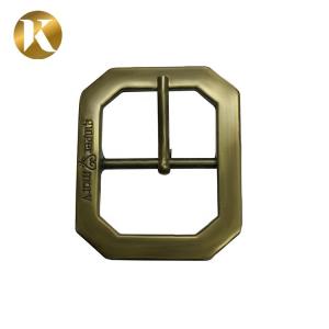 China Wenzhou KML personality custom gun gold silver metal mens pin belt buckle with logo wholesale