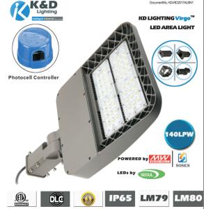 China 1.4ft Square LED Outdoor Area Street Lighting Lamp 250W 130Lm/W Efficiency wholesale