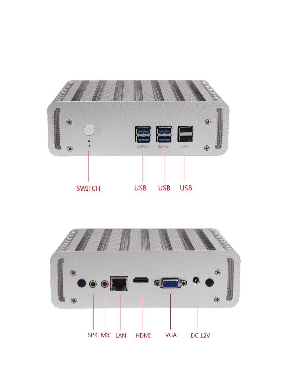 Intel I3 I5 I7 Rugged Embedded Industrial PC With 6 USB 2 COM 2 LAN Ports
