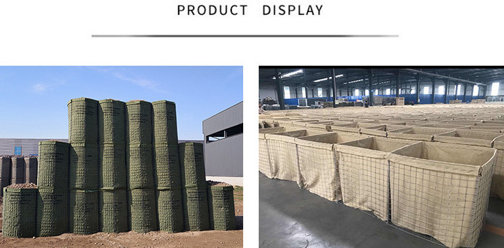 Green 76x76mm HESCO Wall Wire Basket Rock Retaining Wall