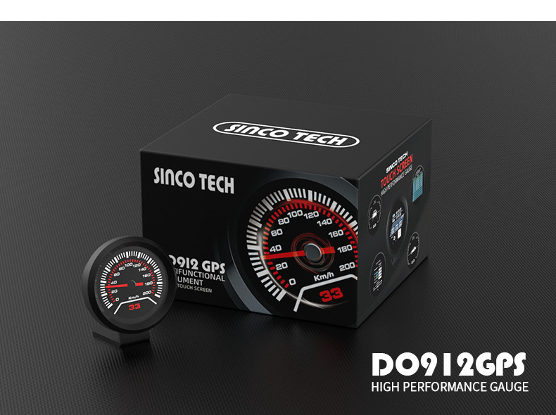 15VDC GPS Compass Car Racing Dashboard Gauge DO912 Touch