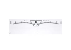 China Plastic Transparent Tattoo Eyebrow Ruler Sticker Microblading Design wholesale