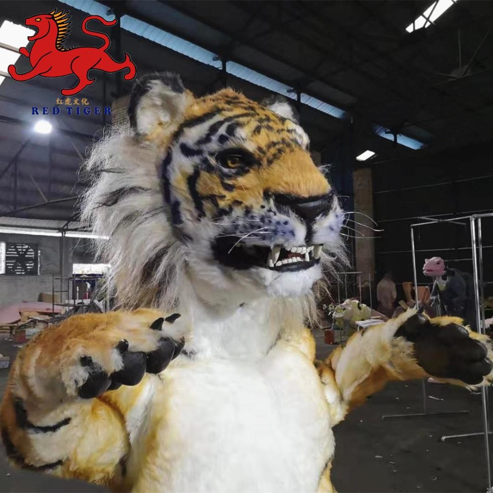 Customized Infrared Sensor Realistic Tiger Costume Suit For Theme Party Hire