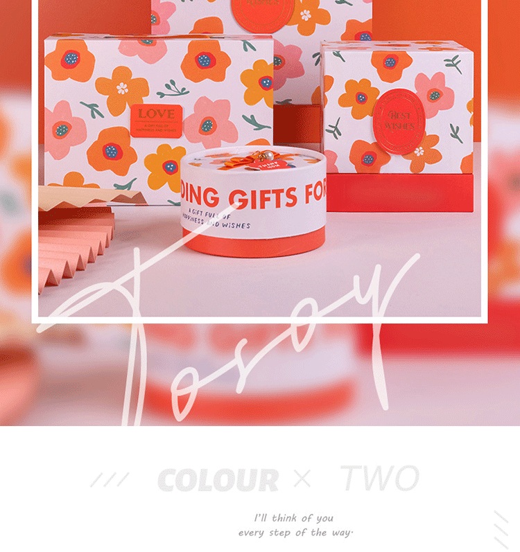 Birthday Candy Package Paper Box Gift Cardboard Box With Ribbon