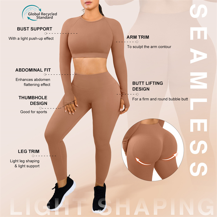 Women's Winter Gym Wear Yoga Set Clothing Hexin Custom 2 Pieces Eco Friendly Clothes