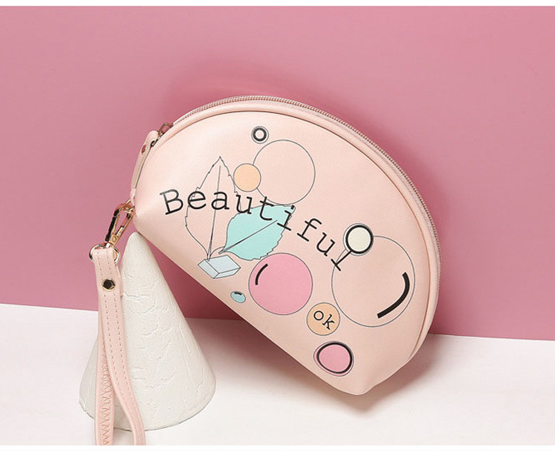 Simple Black L20*D7*H12 Cm PU Cosmetic Bag For Ladies