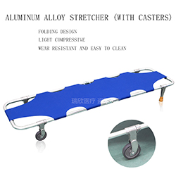 Blue Aluminum Alloy Folding Stretcher Manual Foldable Canvas Stretcher
