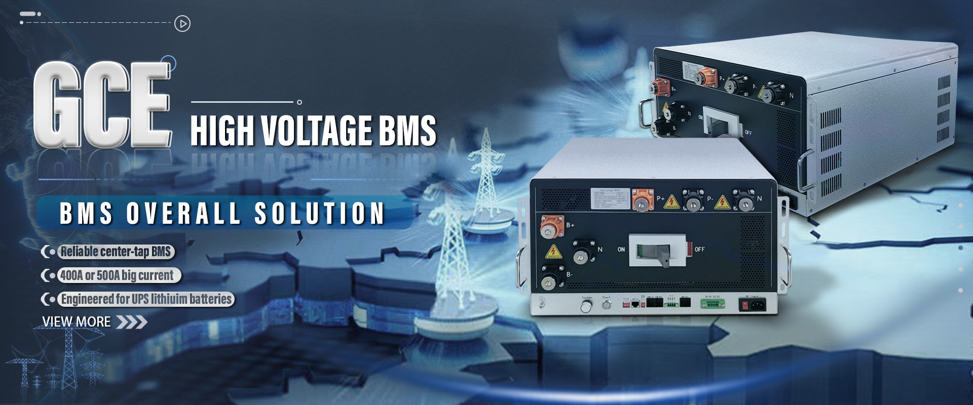 768V±384V 500A High Voltage BMS Power Solution Battery Management System for UPS Lithium Battery