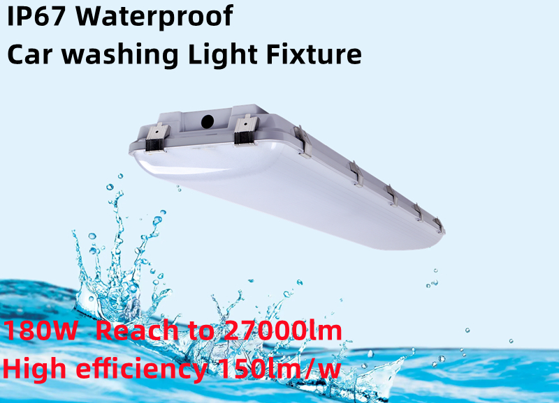 PC 4FT IP67 180W 155W 135W 105W Industrial Garage Vapor Tight Led High Bay Fixture