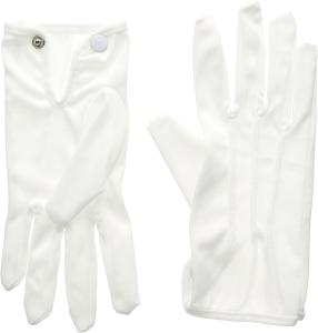 China Police Costume White Leather Parade Gloves Breathable OEM wholesale