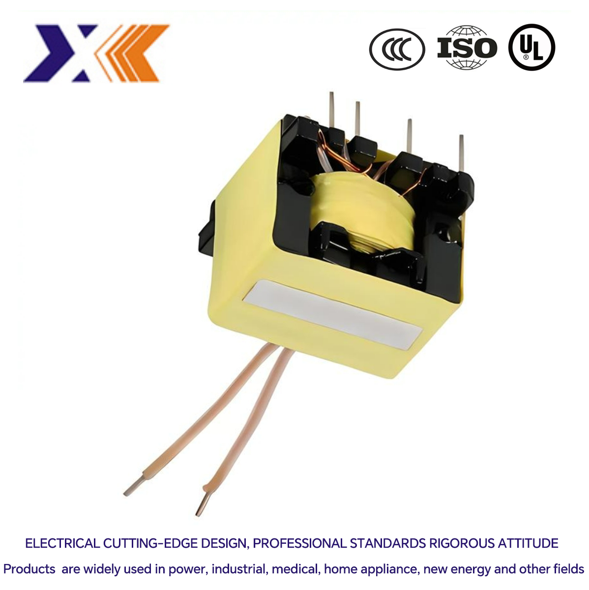 Small Type Electrical Appliance EI Transformer Customized 2.28mh with ±5% Tolerance
