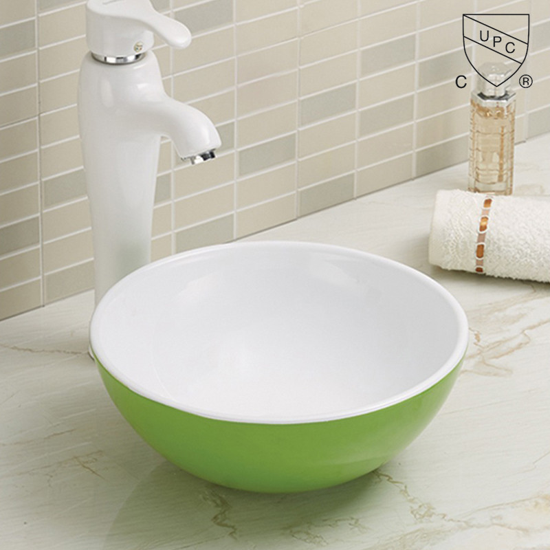 Painted Matt Color Vanity Bathroom Top Mount Basin Laboratory Round Ceramic Sink