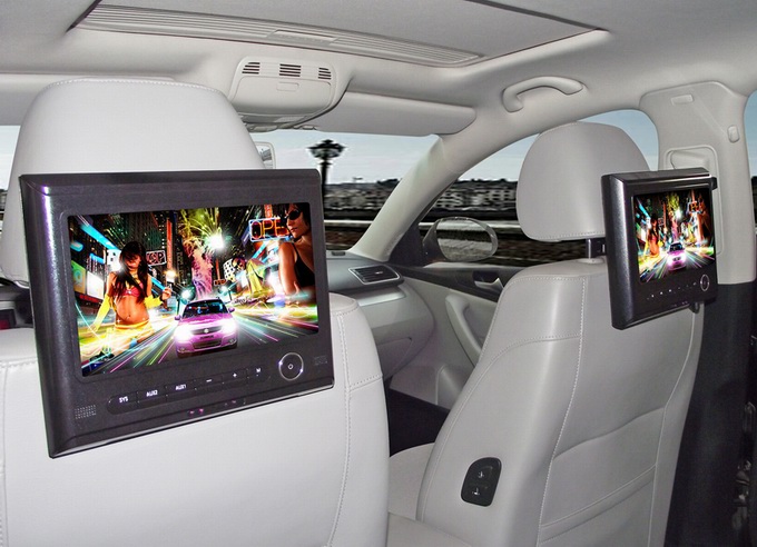 Hot selling! 9 inch Car headrest monitor with high definition digital screen support AV in