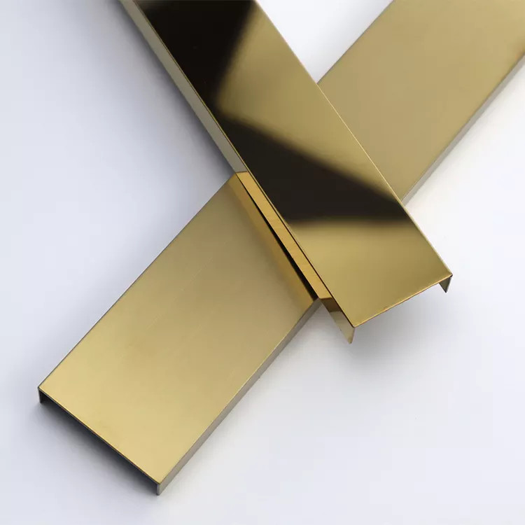 Colorful Stainless Steel U Trim Decorative Stainless Steel Tile Trim 12mm