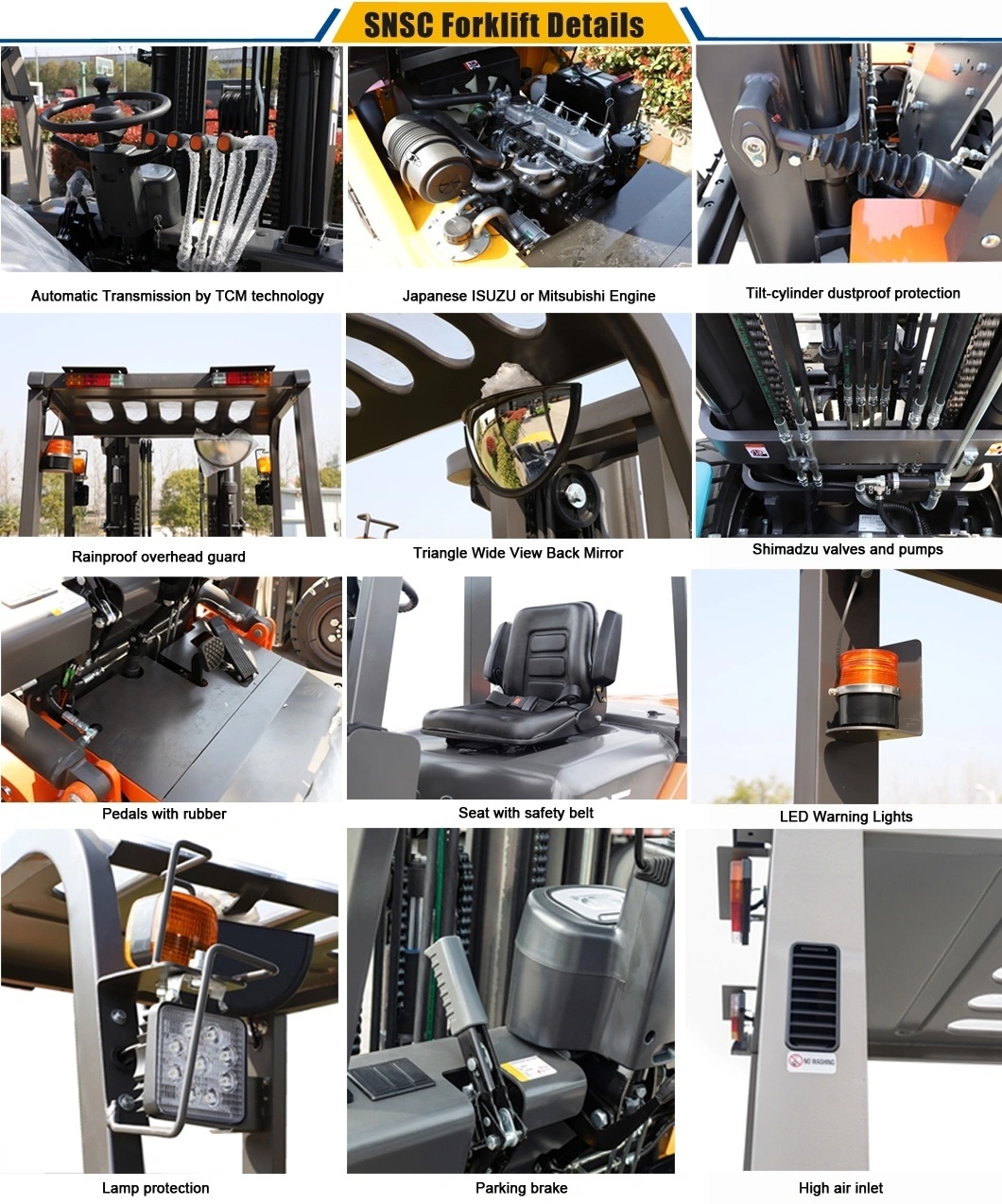 Cheap Price Machinery 2ton 2.5ton 3ton 3.5ton Diesel Forklift with China Xinchai C490 Engine