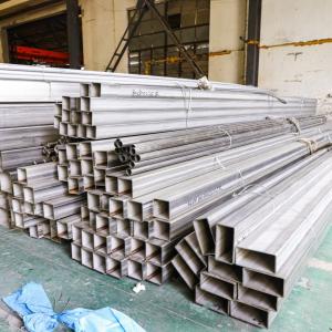 China Stainless Steel Welded Square Rectangular Tube Hollow Sections DIN1.4404 SS316L 160X80X5 Length 6M wholesale