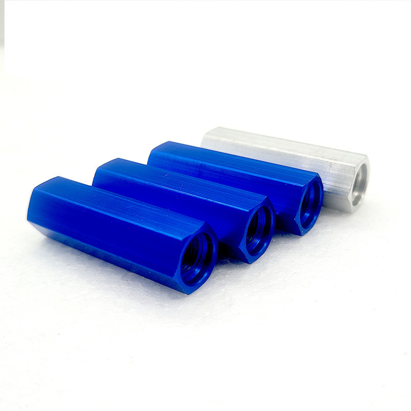 Turning CNC Aluminum Parts Blue / Silver Aluminum Fabrication Parts
