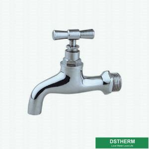 China Water Tap Chrome Plated Male Threaded Brass Bibcock wholesale