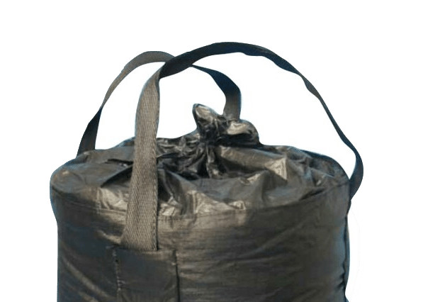 Black Virgin Polypropylene Jumbo Bags With Filling Spout Top / Full Open Top