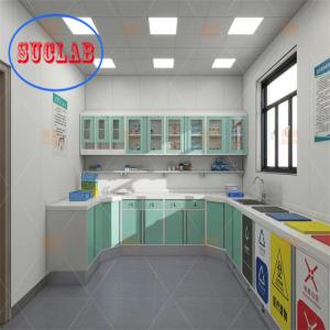 China Adjustable Shelves Hospital Clinic Furniture Medical Treatment Cabinet Cost With Full Steel Handle wholesale