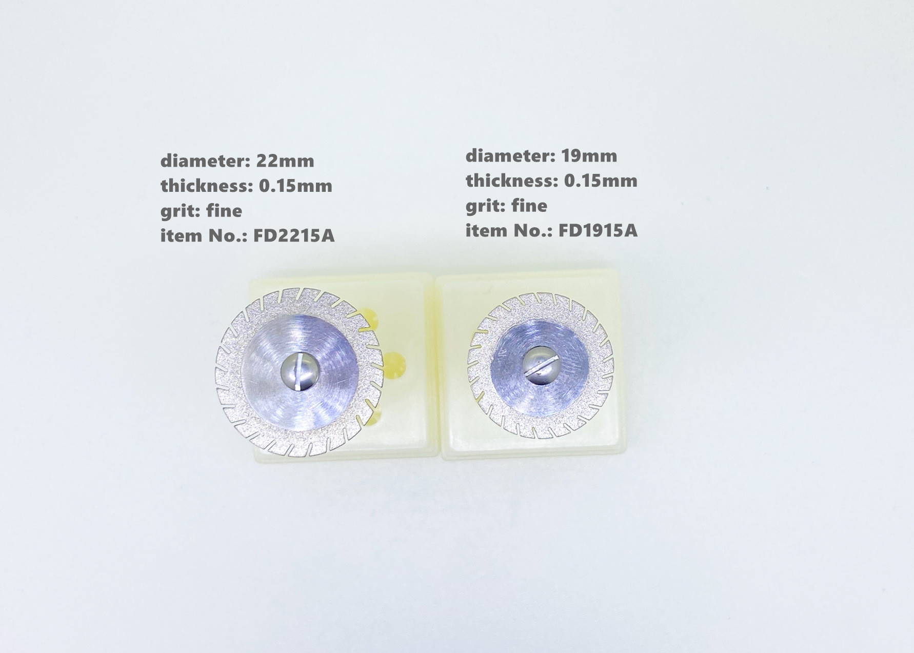 Plated Rapid Zirconia Cutting Burs Flexible 19mm Rotary Cutting Disc For All Ceramics