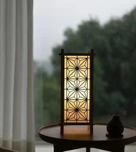 China Living Room Wood Kumiko Craft Kumiko Wooden Lamp Simple Patterns wholesale