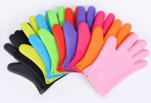 China Silicone Rubber Heat Proof Gloves For Cooking With Custom Embossed Logo wholesale