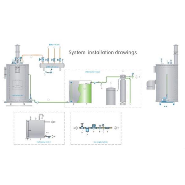 High Sensitivity Pressure Switch Industrial Steam Boiler Compact Vertical Shell Type