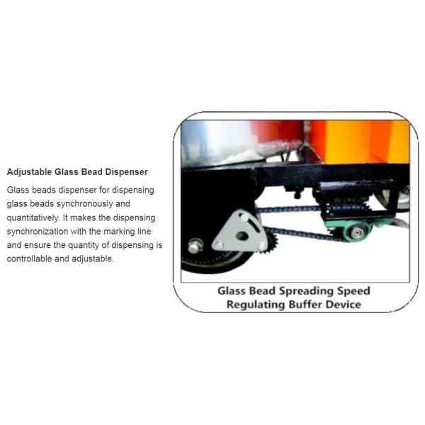 Hand Push Thermoplastic Road Marking Machine With High Capacity 100kg Tanks And Plug-in Manually Mixer Devices